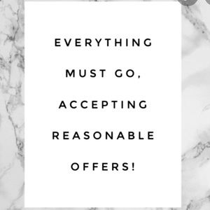 Closet clear out sale!